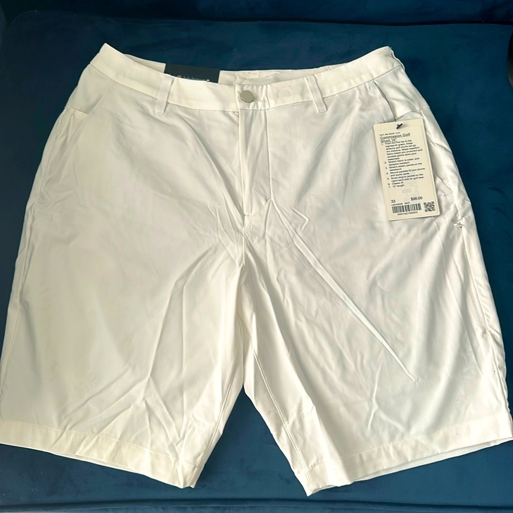 Men’s Lululemon Commission Golf Short 10" white NWT